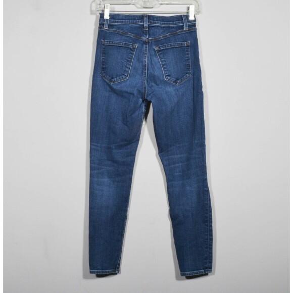 J Brand Alana High Rise Crop Blue Jeans Mesmeric Distressed Size 27 - Picture 2 of 5